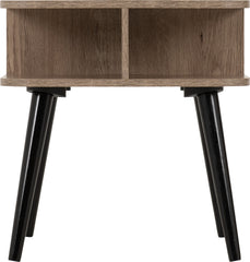 SAXTON SIDE TABLE - MID OAK EFFECT/GREY