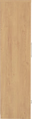 SEVILLE 2 DOOR 1 DRAWER WARDROBE - WHITE HIGH GLOSS/LIGHT OAK EFFECT VENEER