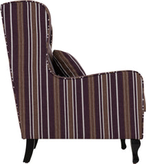 SHERBORNE FIRESIDE CHAIR - BURGUNDY STRIPE FABRIC