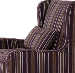SHERBORNE FIRESIDE CHAIR - BURGUNDY STRIPE FABRIC