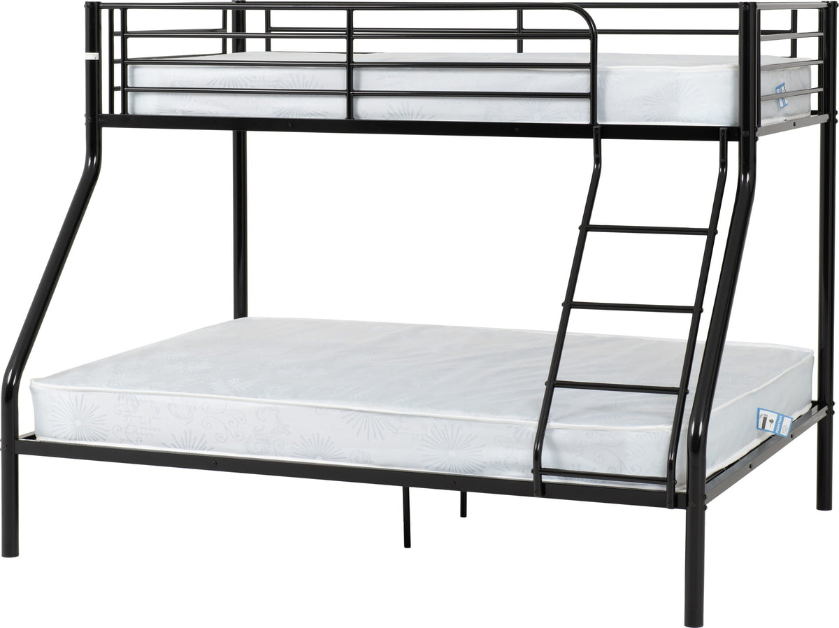 TANDI TRIPLE Sleeper Metal Bunk Bed in BLACK