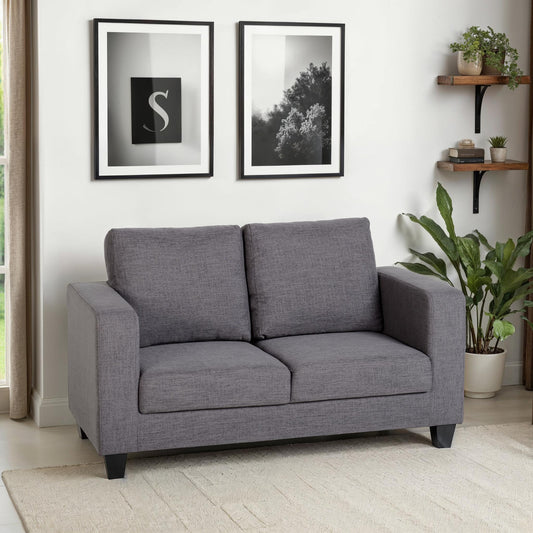 TEMPO TWO SEATER SOFA-IN-A-BOX - GREY FABRIC