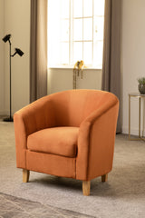 TEMPO TUB CHAIR - BURNT ORANGE VELVET