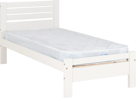 TOLEDO 3' Single Bed - WHITE WOODEN