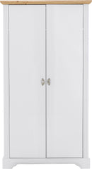 TOLEDO 2 DOOR WARDROBE - WHITE/OAK EFFECT