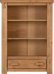 TORTILLA 1 DRAWER BOOKCASE - DISTRESSED WAXED PINE