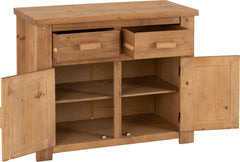 TORTILLA 2 DOOR 2 DRAWER SIDEBOARD - DISTRESSED WAXED PINE