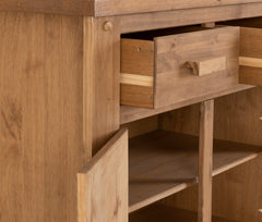TORTILLA 2 DOOR 2 DRAWER SIDEBOARD - DISTRESSED WAXED PINE