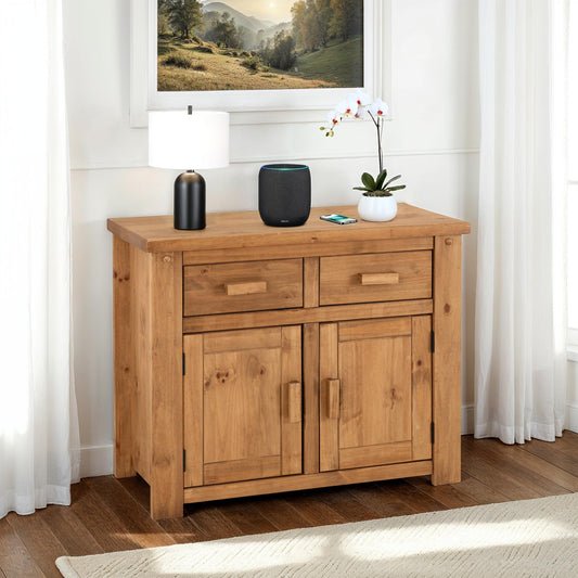TORTILLA 2 DOOR 2 DRAWER SIDEBOARD - DISTRESSED WAXED PINE