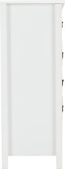 VERMONT 3+2 DRAWER CHEST - WHITE/GREY