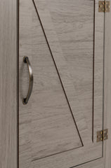 ZURICH 1 DOOR BOOKCASE - GREY WOOD GRAIN