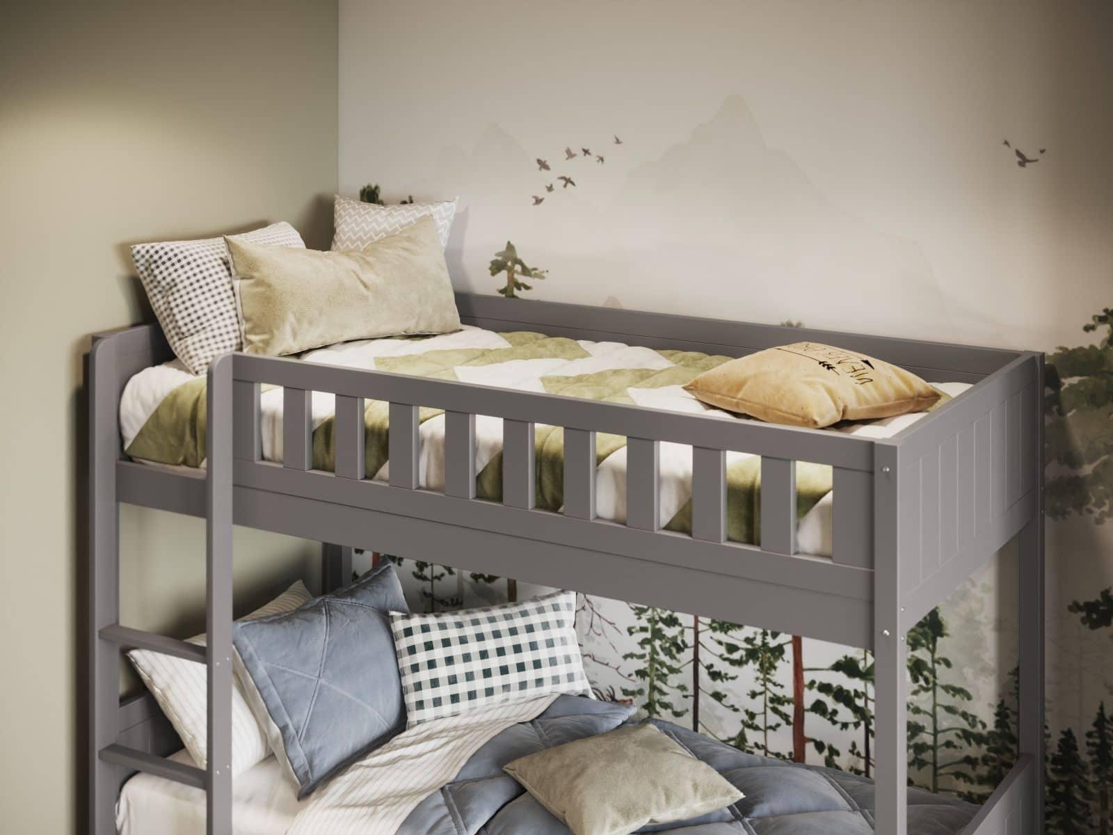 Flair Bea Grey Wooden Bunk Bed Top