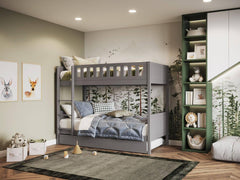 Flair Bea Grey Wooden Bunk Bed Trundle