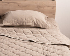 Oxford design Natural linen pillow case, US sizes