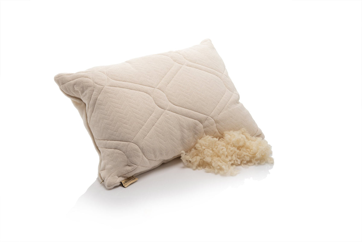 Hemp and wool natural pillow