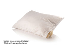 Hemp and wool natural pillow