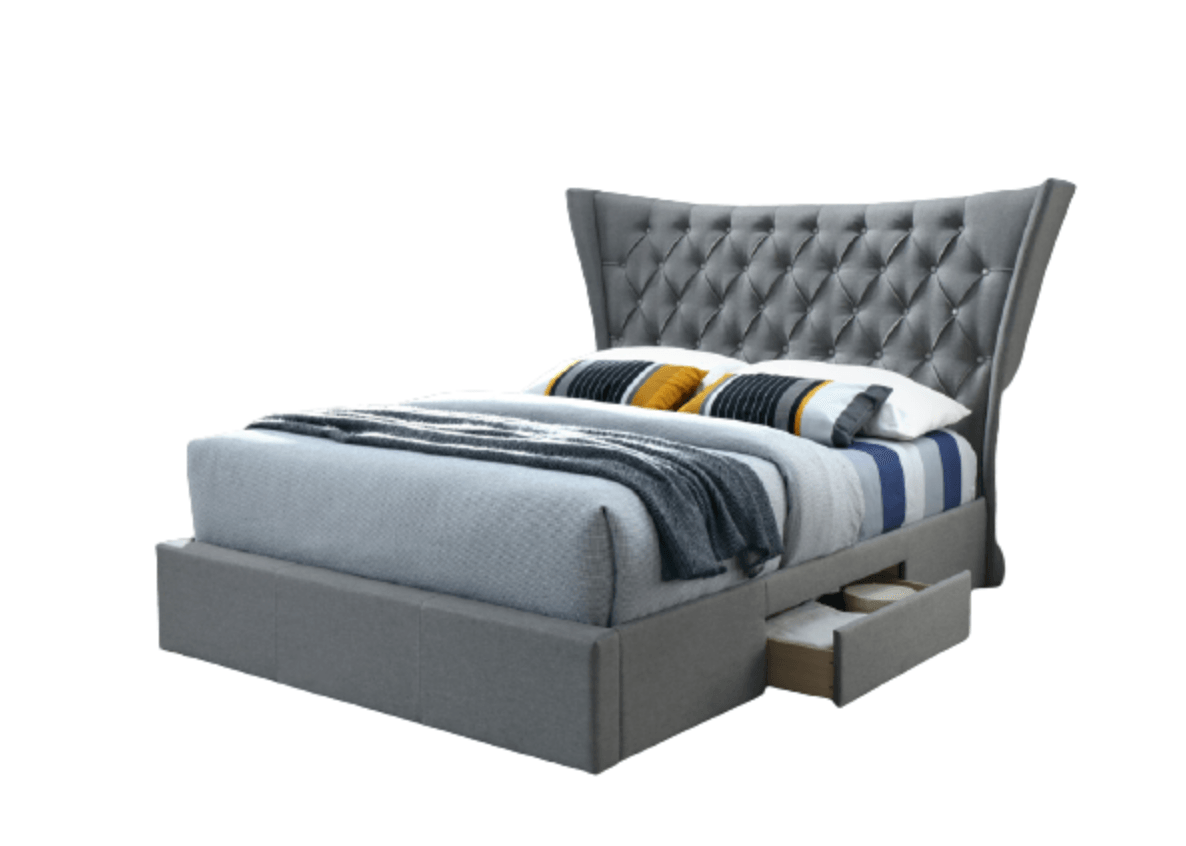 winged ottoman bed king sized