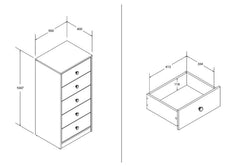 Flair Wizard White Chest of Drawers - Complete Comfort Beds