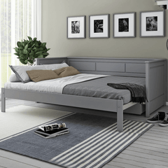 Erika Luxury Guest Bed Grey Solid Wood with Mattress Bundle - Complete Comfort Beds