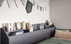 Flair Slick Staircase Grey Triple Bunk Bed With Stairs