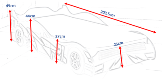 Racing Red No21 Kids Single Bed Frame 2