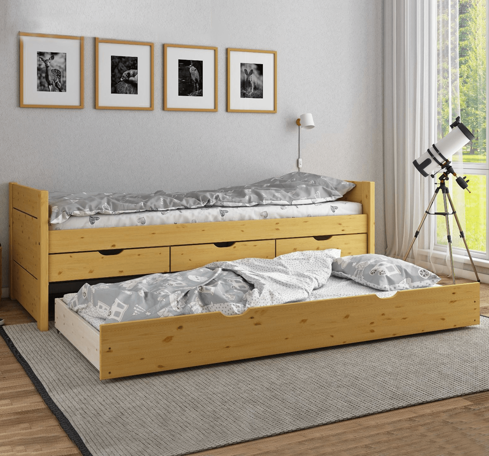 Tomas Captain Honey Wooden Bed