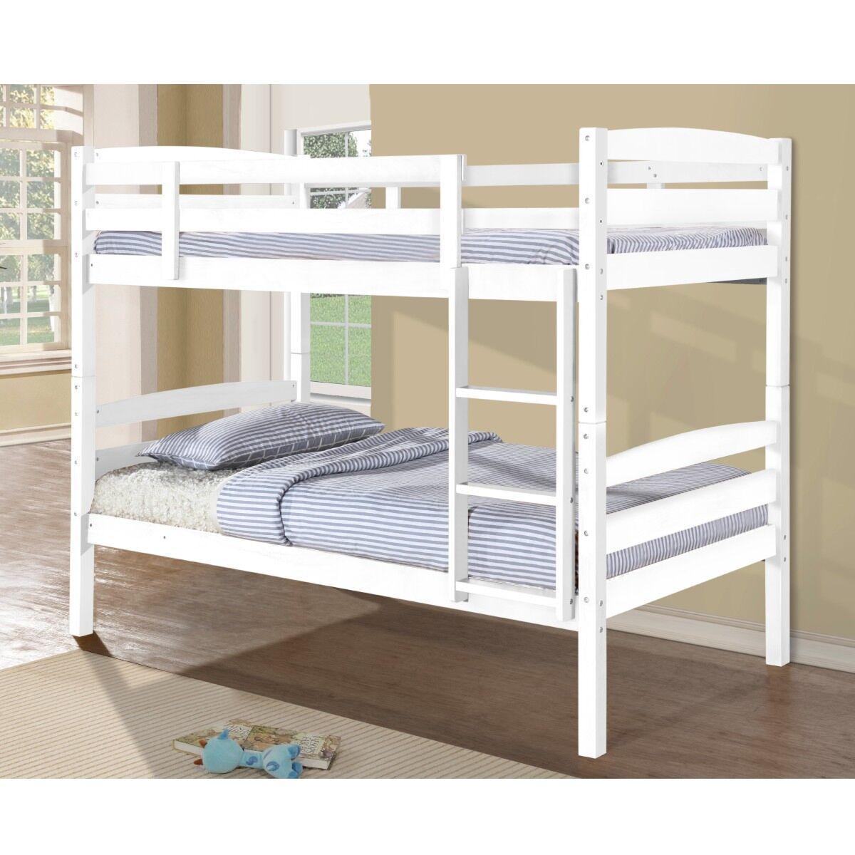 Tripoli Solid Wood Kids Bunk Bed White