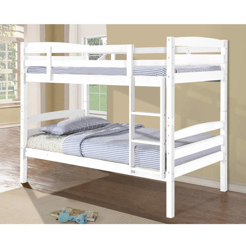 Tripoli Solid Wood Kids Bunk Bed White