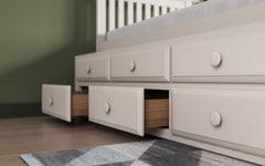 Montana Captain's Single Guest Bed White Draws
