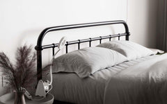 Compton Black Double Metal Bed Frame Headboard