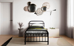 Compton Black Single Metal Bed Frame