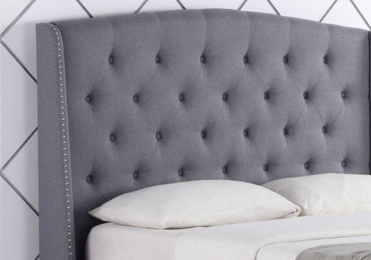 Durrani Studded Fabric Ottoman Double Bed Frame