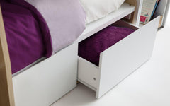 bunk bed storage oak and white