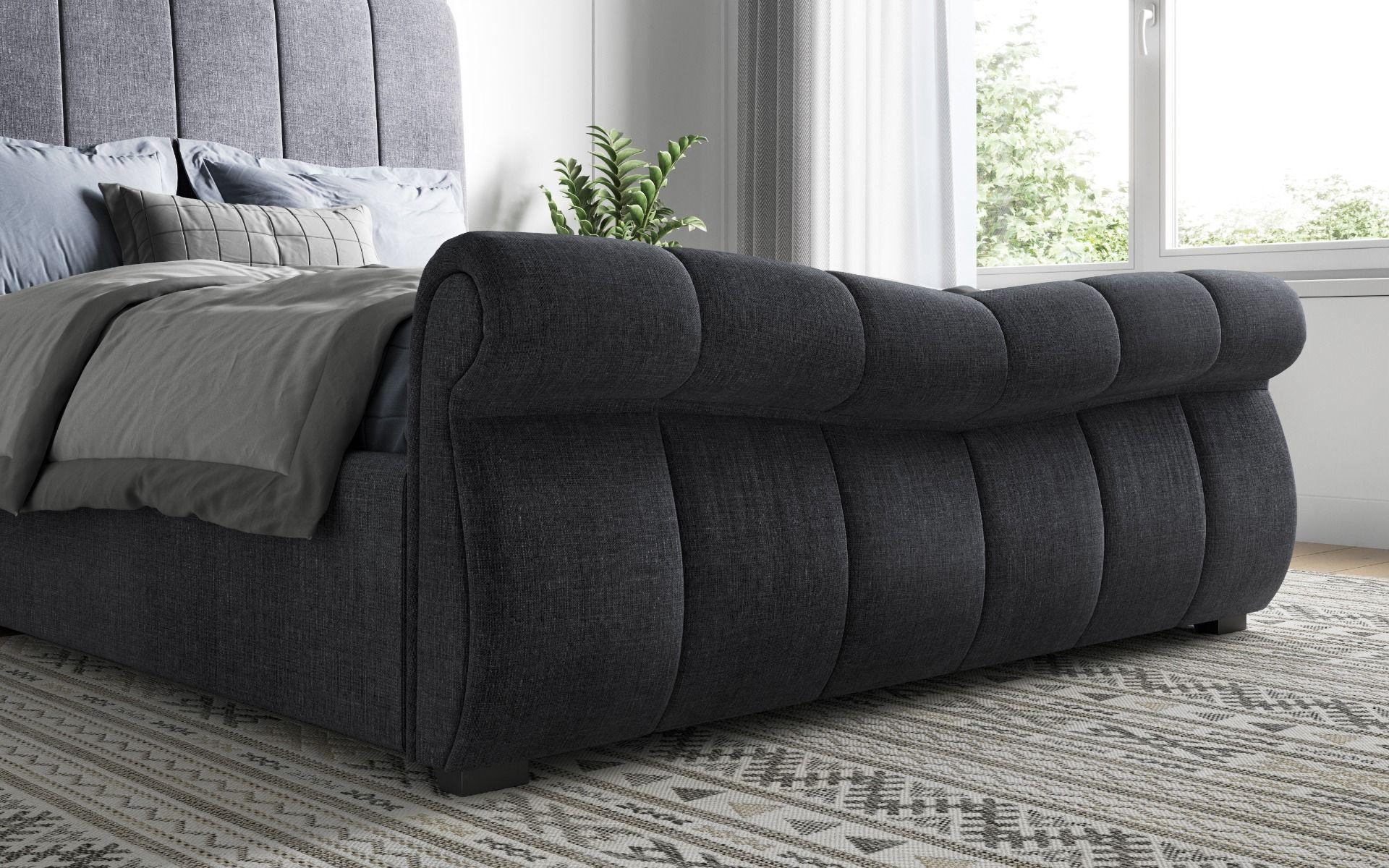 Kylo End Lift Grey Double Bed Frame Footend