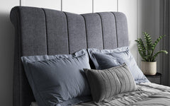 Kylo End Lift Grey Kingsize Bed Frame Headboard
