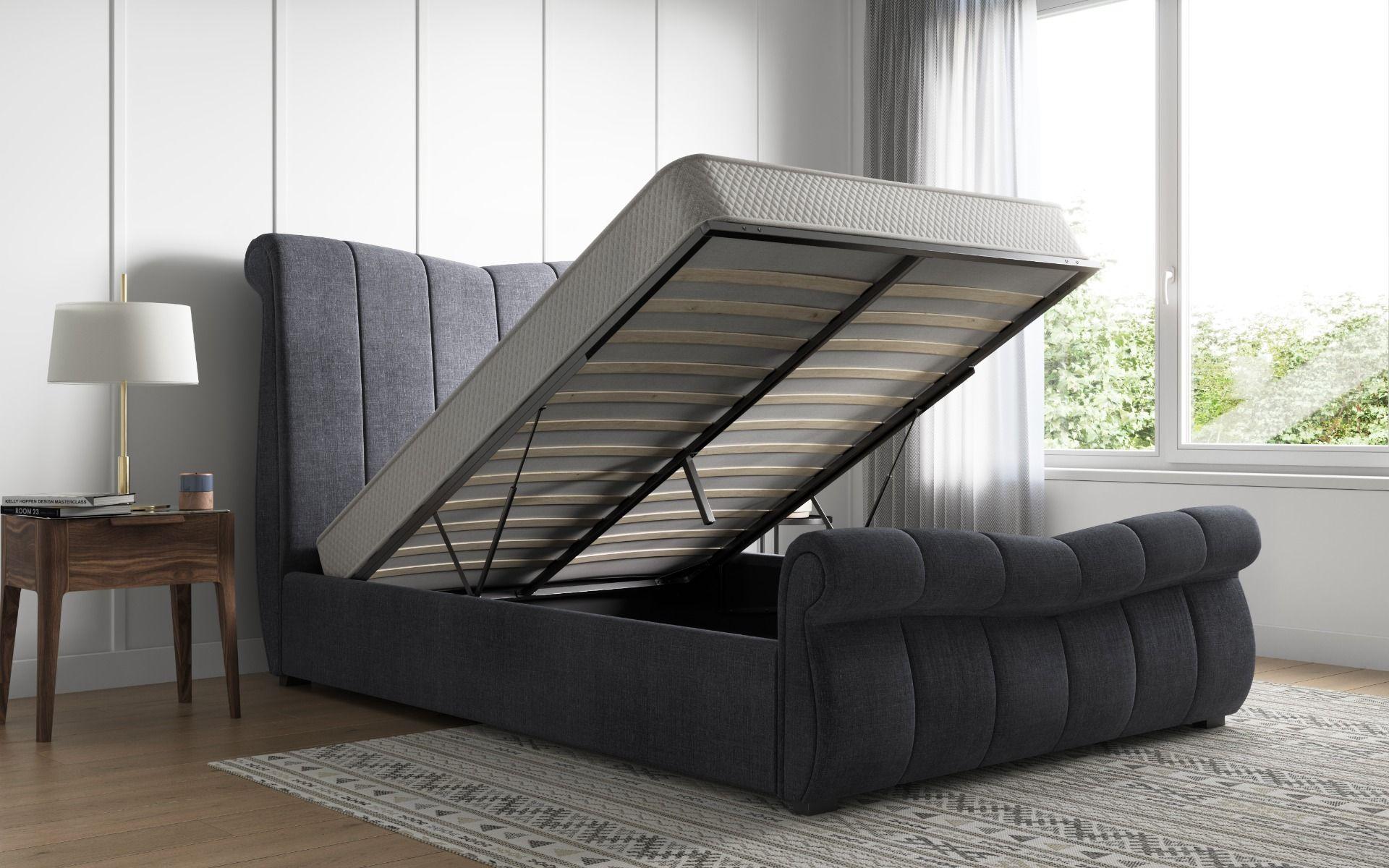 Kylo End Lift Grey Double Bed Frame 4 6