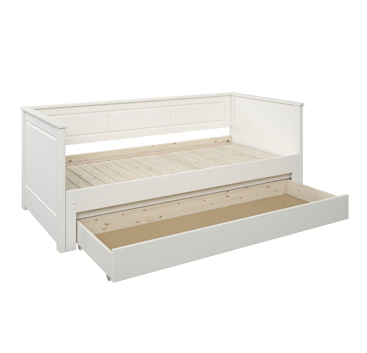 Erika Guest Bed White Pull Out Trundle