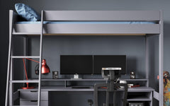 Tera Gaming Highsleeper Grey Top Bunk
