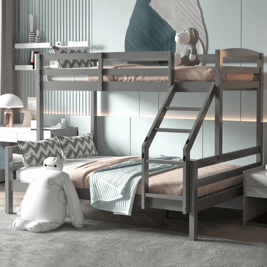 Hopin Triple Bunk Bed Frame in Grey