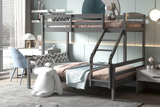 Hopin Triple Bunk Bed Frame in Grey 2