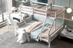 Hopin Triple Bunk Bed Frame in White Bottom