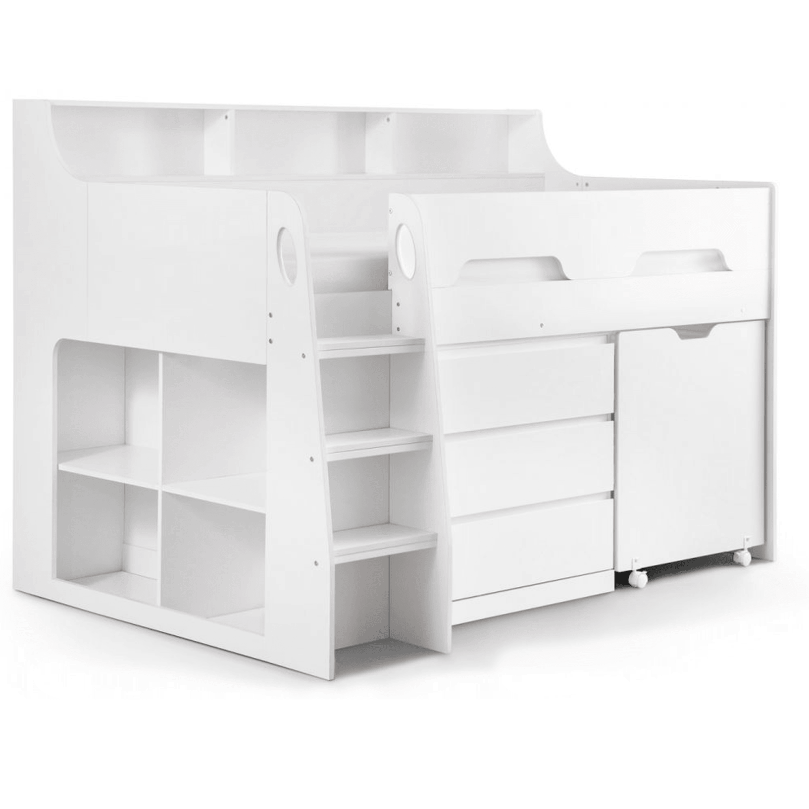 Jupiter White Midsleeper Storage Bed 7