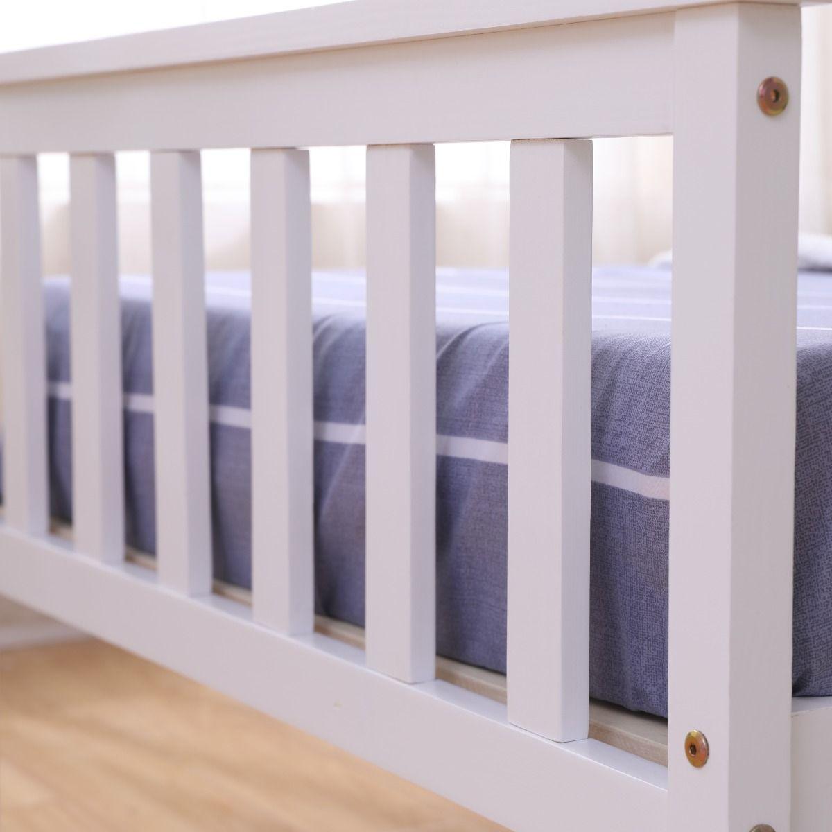 Larysa White Single Bed wooden White