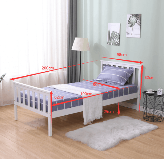 Larysa White Single Bed Measurement