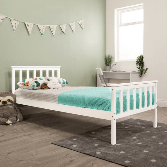 Larysa White Single Bed Frame