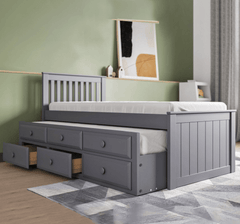 Montana Captain’s Single Guest Bed Grey Underbed
