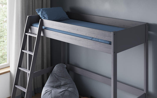Noomi Small Double High Sleeper Bunk Bed Frame in Grey - Complete Comfort Beds