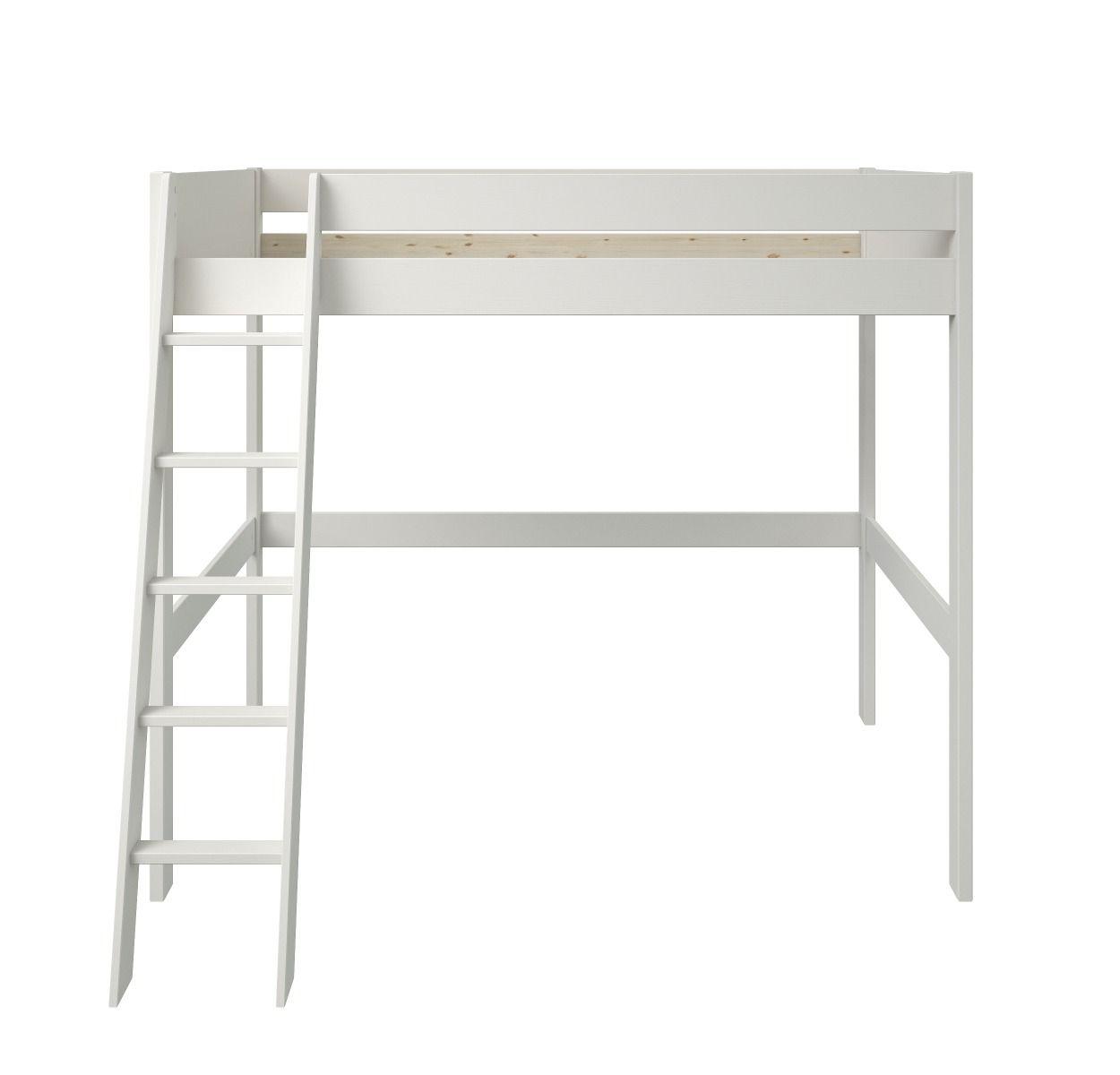 Noomi Small Double High Sleeper Bunk Bed Frame in White - Complete Comfort Beds