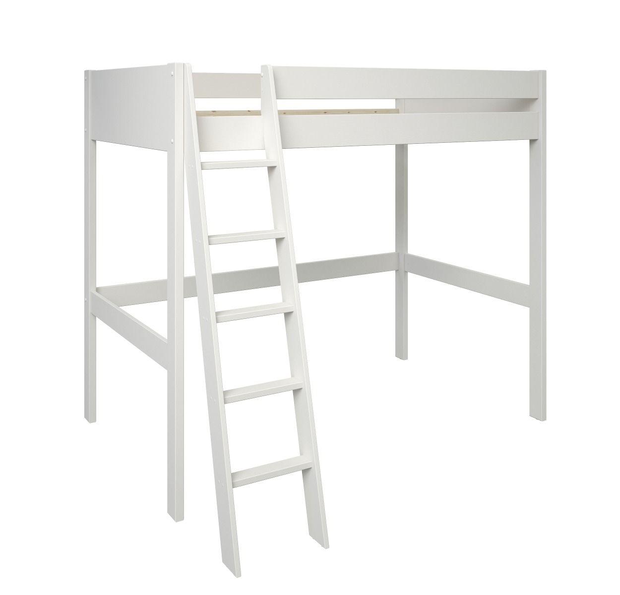 Noomi Small Double High Sleeper Bunk Bed Frame in White - Complete Comfort Beds