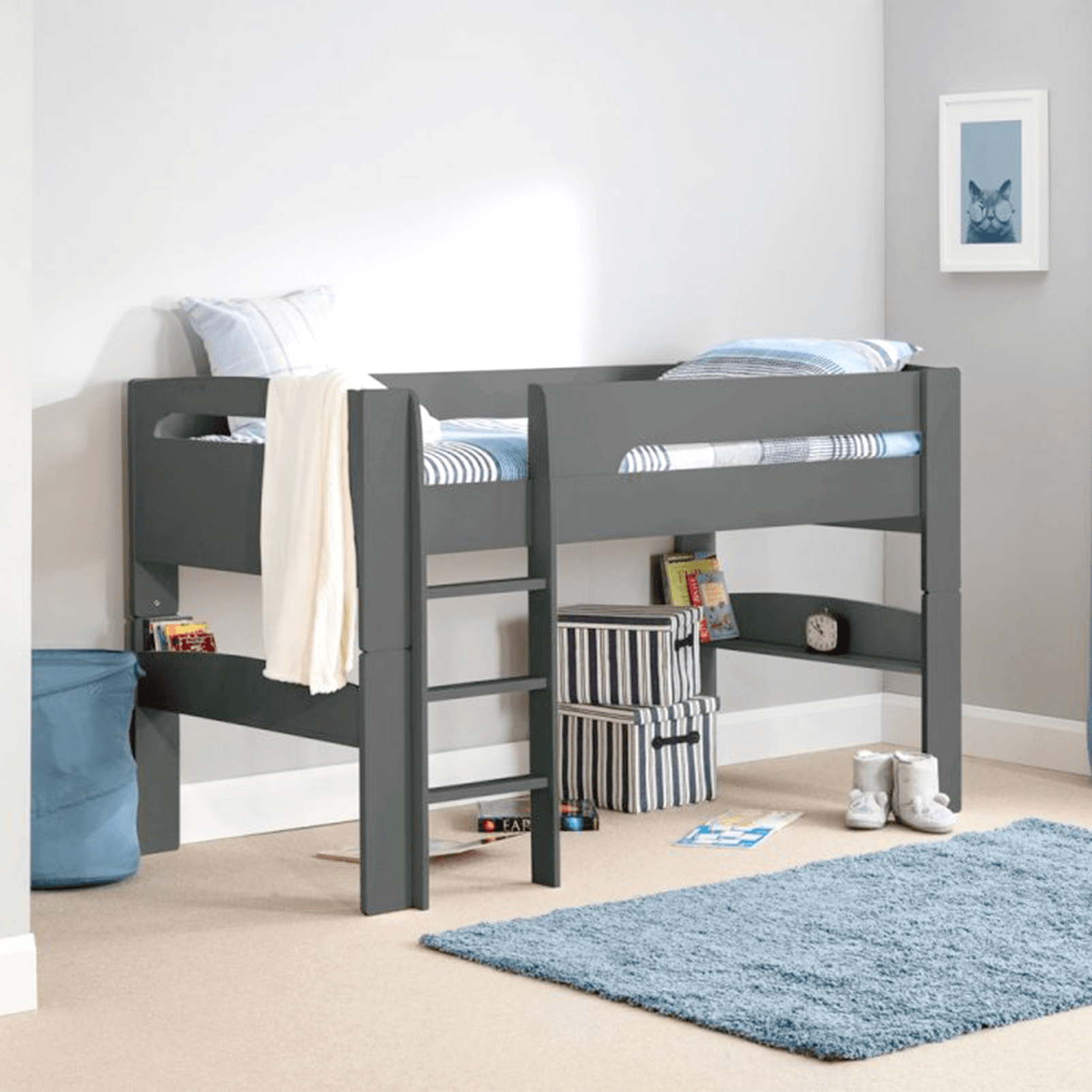 Pluto Midsleeper Bunk Bed Black